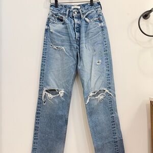 Moussy Vintage Faded Blue Denim Jeans